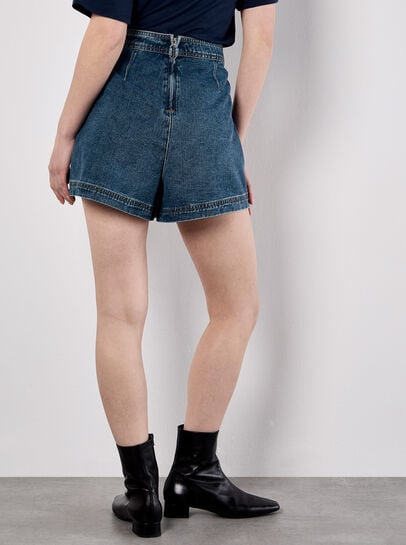 Denim Wrap Mini Skort