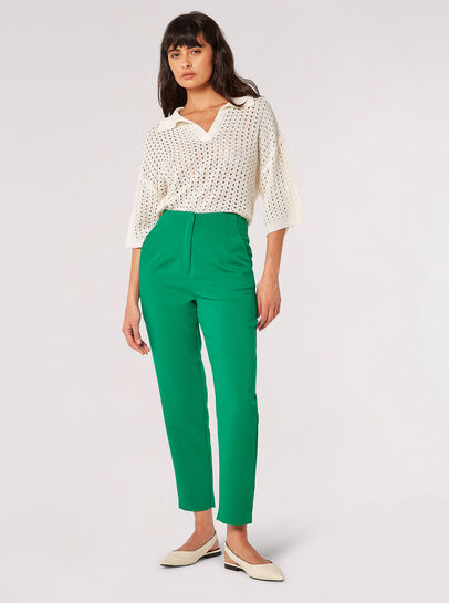 Pintuck Pleat Tailored Trousers