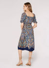 Diamond Paisley Midi Dress, Blue, large