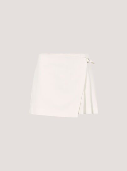 Wrap Pleated Mini Skort