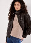 Soft Pointelle Knit Jumper, Stone, large