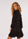 Ditsy Floral Mini Dress, Black, large