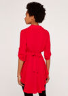 Hanky Hem Belted Top, Red, large