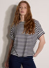 Soft Jersey Stripe T-Shirt, Navy, large