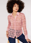Lace Shirt, Pink, large