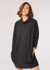 Soft Touch Cocoon Mini Dress, Black, large