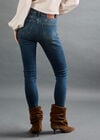Sadie Green Wash Skinny-Fit Jeans, Green, large