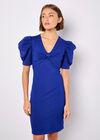 Bow Bodycon Mini Dress, Blue, large