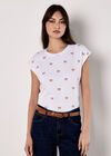 Bow Print T-Shirt, Pink, large