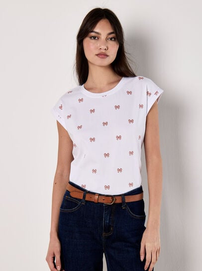 Bow Print T-Shirt
