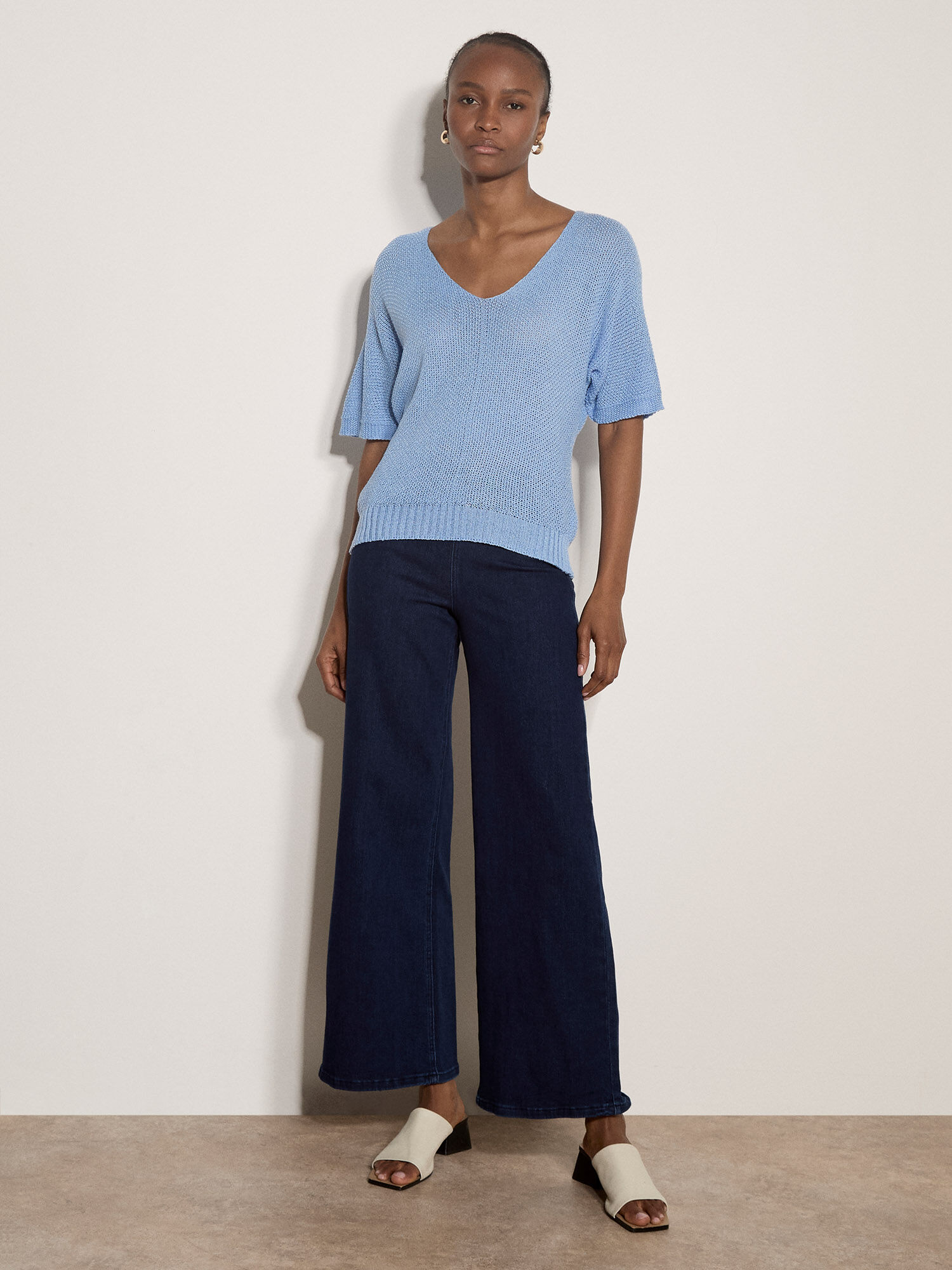 トップス Waffle ribbon tops Waffle Open Knit Top | Apricot Clothing