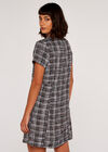 Tweed Shift Dress, Burgundy, large