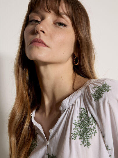 Embroidered Floral Blouse