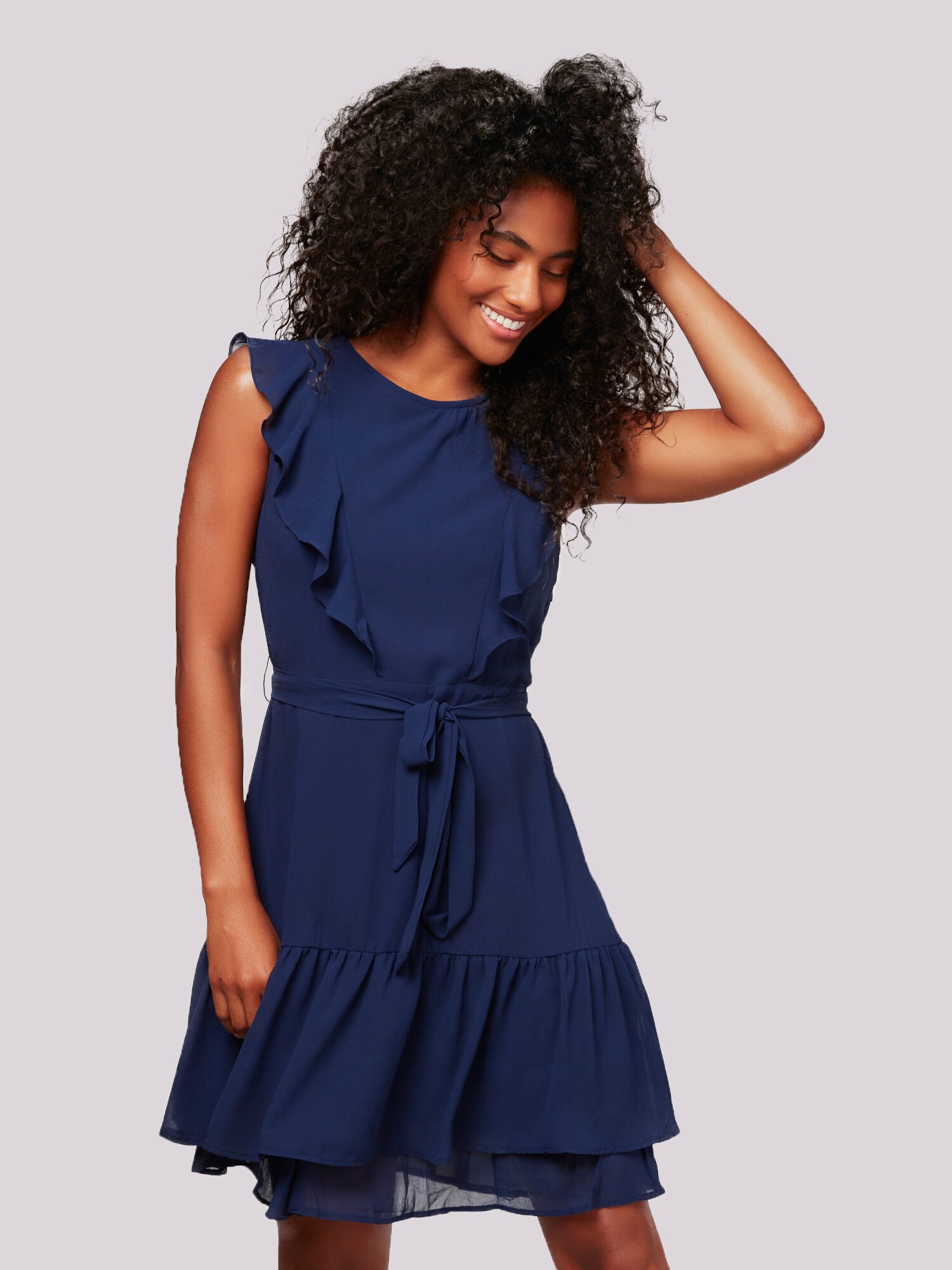 Ruffle tie dress new arrivals