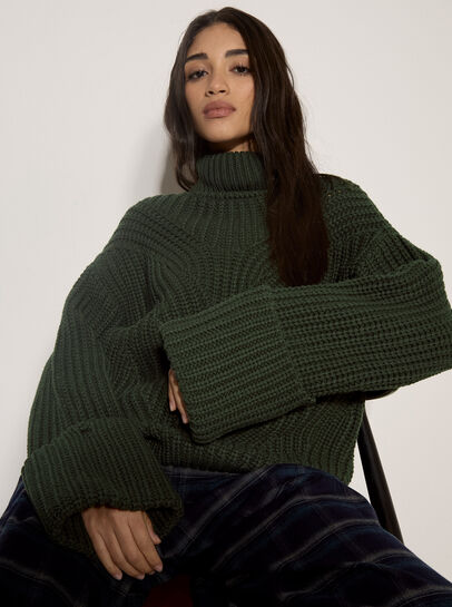 Chunky Knit Roll Neck Jumper