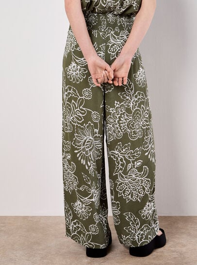 Sarasa Floral Wide Leg Trousers