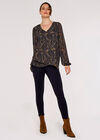 Ornate Paisley Top, Navy, large