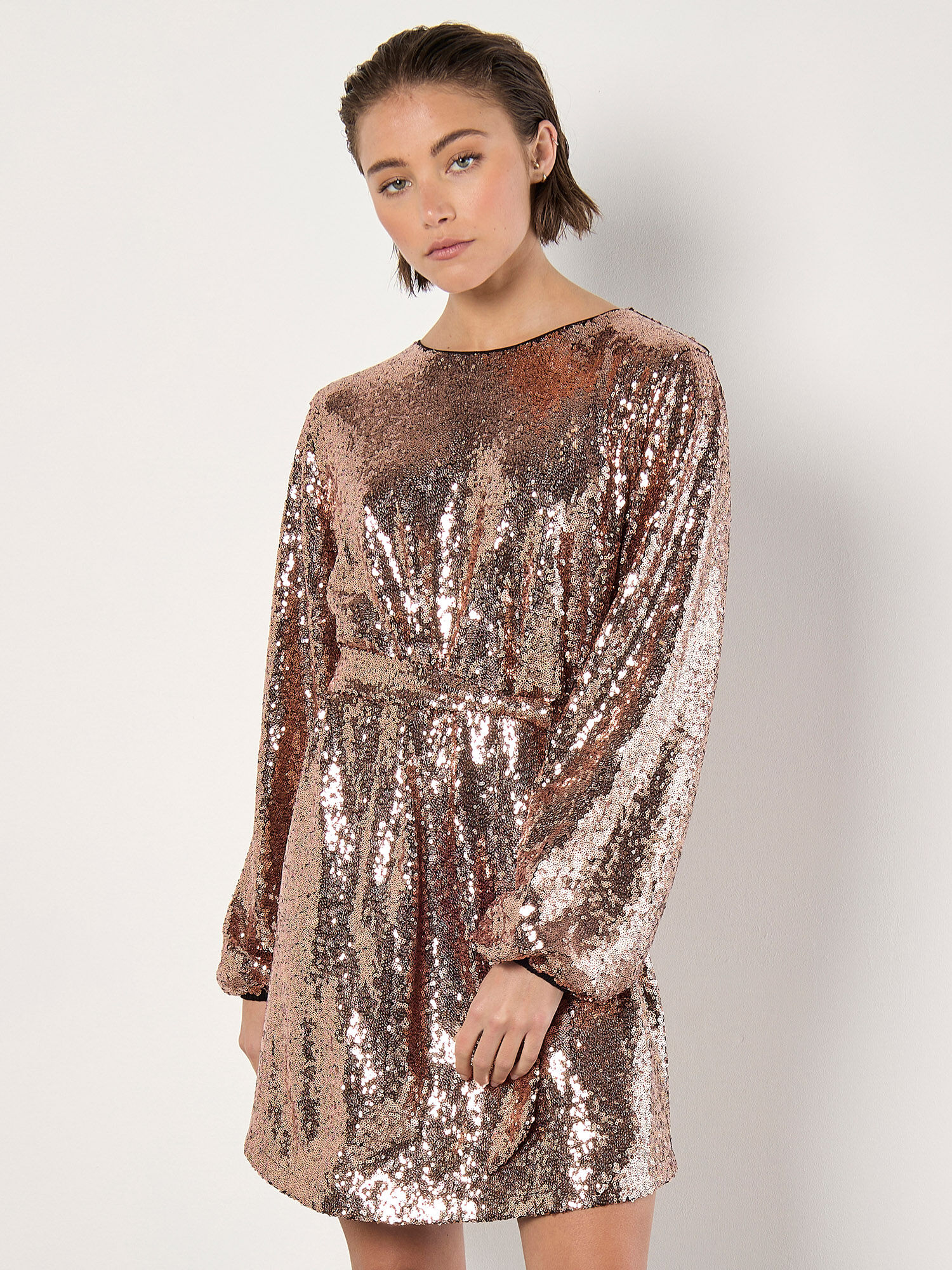 Robe droite paillette on sale
