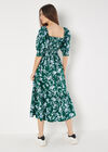 Rose Cotton Milkmaid Midaxi Dress, Green, large