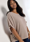 Curve Waffle Knit Top, Stone, large