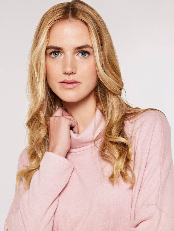 Wrap Front Tunic, Pink, large