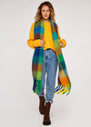 Colourblock Square Scarf, Blue, large