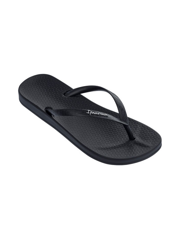 Ipanema Anatomic Flip Flops, Black, large