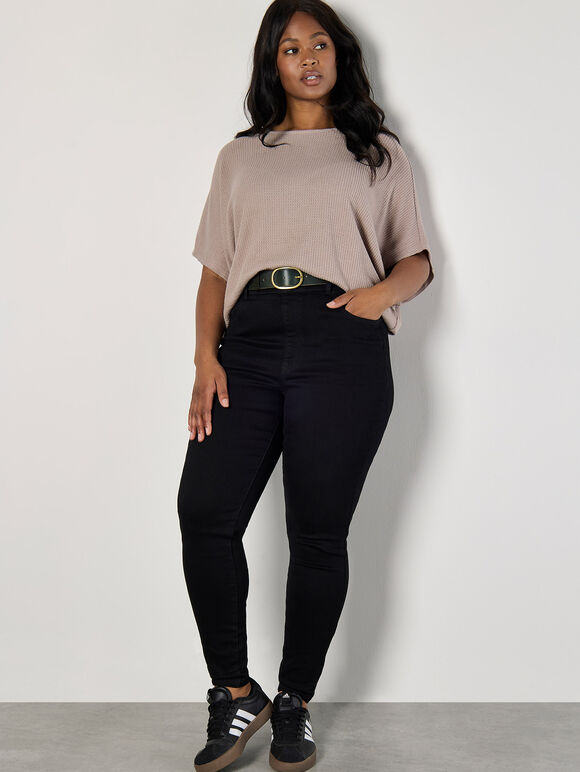Curve Grace High-Waist Jeggings, Black, large