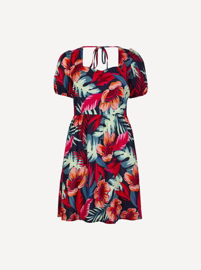 Tropical Floral Mini Dress