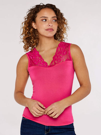 Lace Neck Cami Top