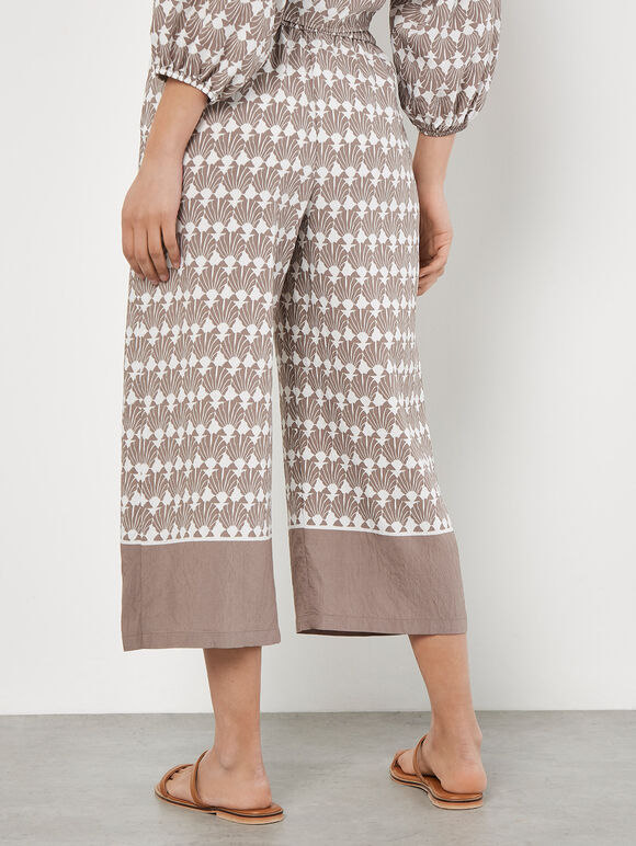 Pantalon jupe-culotte Geo Shell, gris, grand