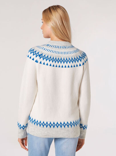 Pullover Mit Fair-Isle-Steinverzierung