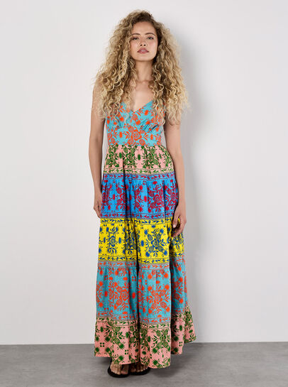 Colour Pop Pineapple Cami Maxi Dress