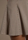 Heritage Check Skater Mini Skirt, Brown, large