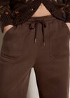 Wide-Leg Jersey Joggers, Brown, large