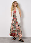 Patchwork Floral Cami Maxi Dress, Orange, large