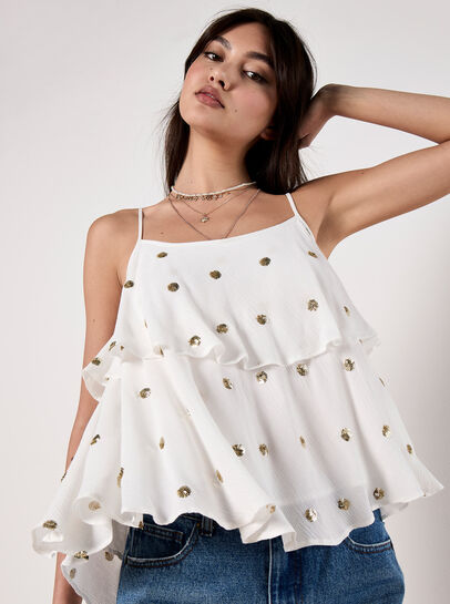 Sequin Layered Cami Top