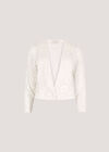 Floral Lace Blazer, White, large