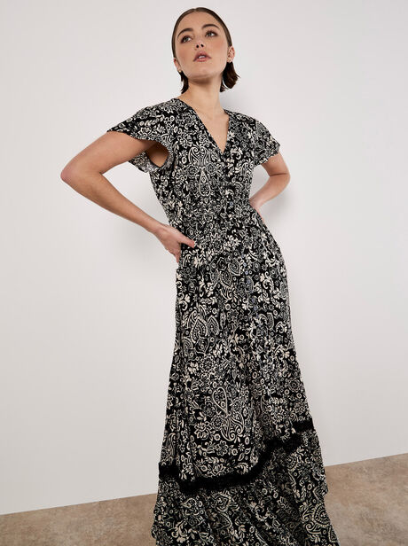 Paisley Print Maxi Dress