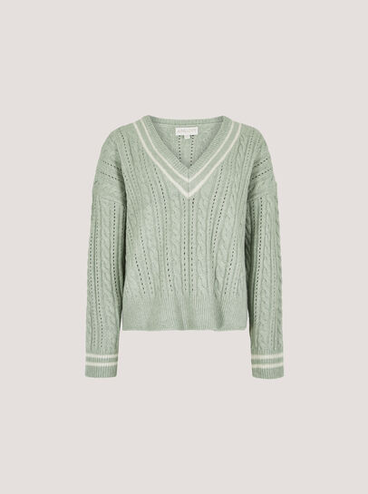 Cable Knit Cricket Jumper