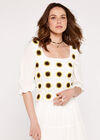 Sunflower Crochet Sleeveless Top, Yellow, large
