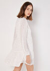 Gold Foil Mini Dress, Cream, large