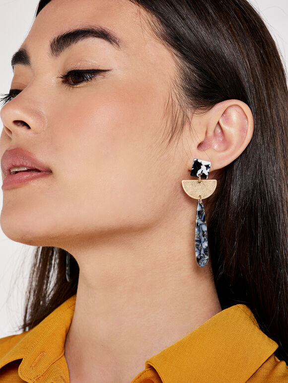 Resin Drop Earring, Assorted, large