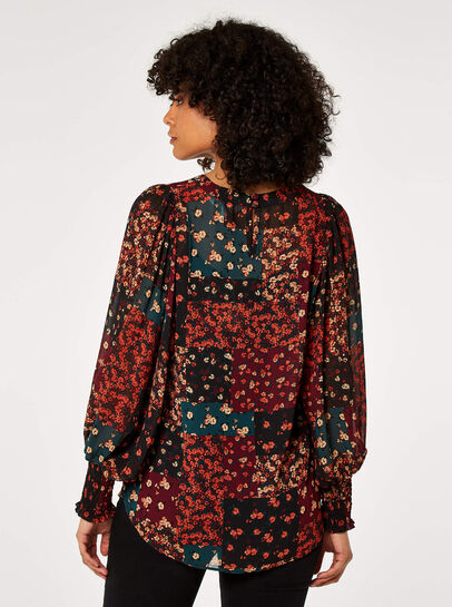 Patchwork Ditsy Floral Top