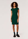 Textured Bodycon Mini Dress, Green, large