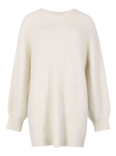 Soft Boucl&eacute; Oversized Long Jumper