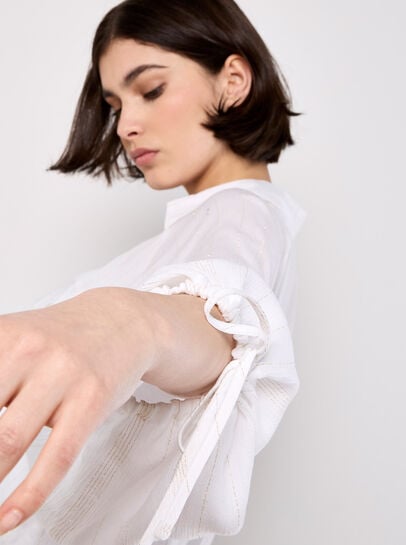 Oversized Longline Shimmer Shirt