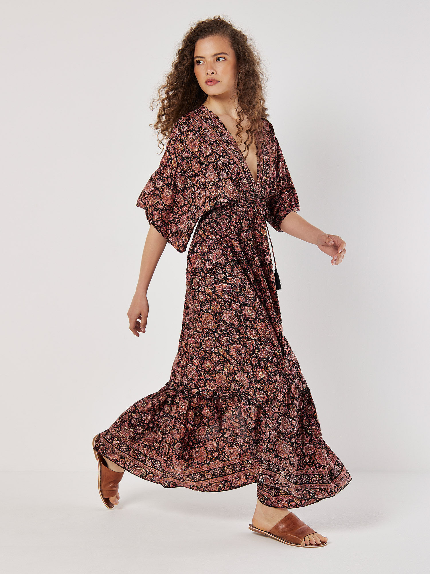 Apricot paisley dress shop