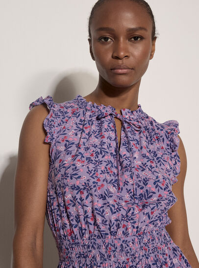 Ditsy Floral Ruffle Mini Dress