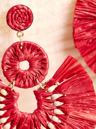 Raffia Fan Earrings